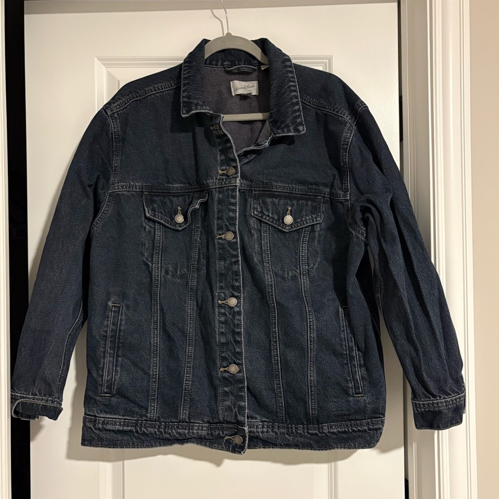 Women’s 90’s Baggy Trucker Jacket – Universal Thread™ Black Wash | Size XL